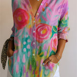 Astra | Colorful Patterned Blouse