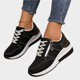 Orthopedic Shoes with Patent Zipper and Thick Sole