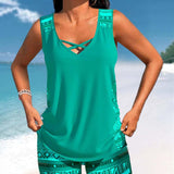 Márcia - Tankini with geometric print