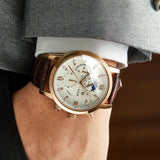Luxury Quartz Watch with Leather Strap