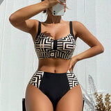Helena - Elegant two-piece bikini with pattern