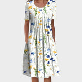 Matea - Elegant and Comfortable Floral Dress with Pockets