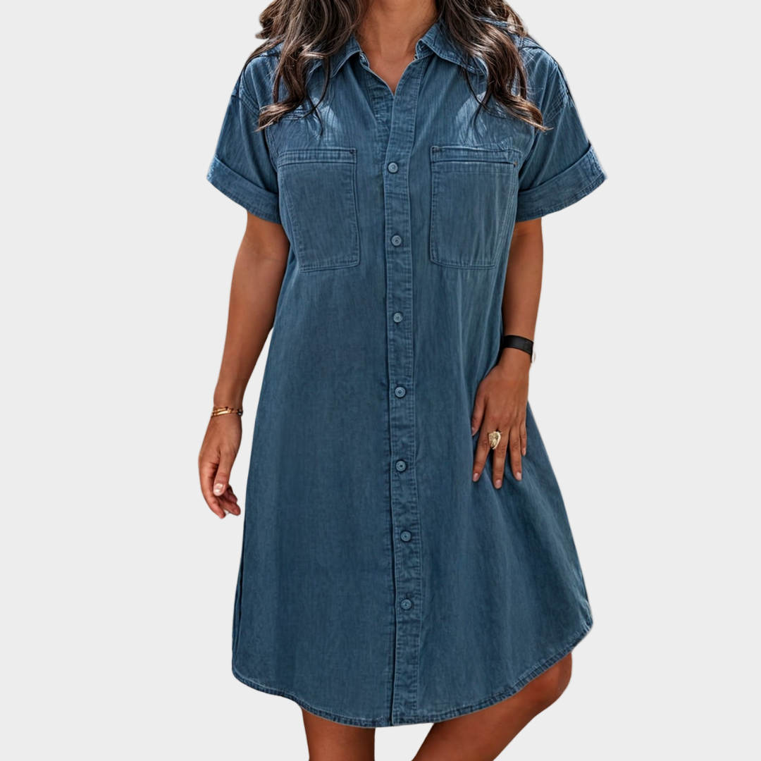 Fragrant Summer Denim Dress