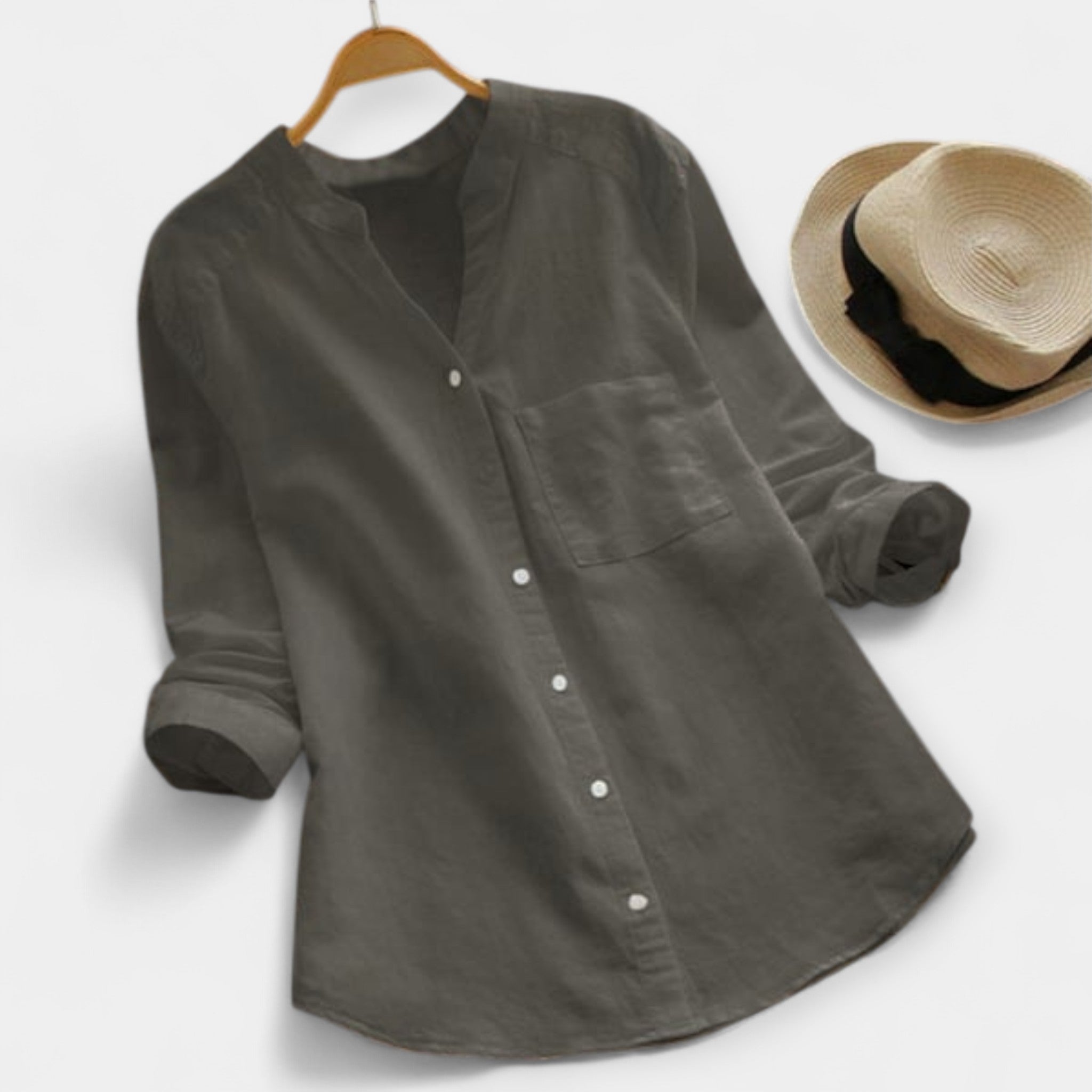 Comfortable Shirt Made of Linen and Cotton