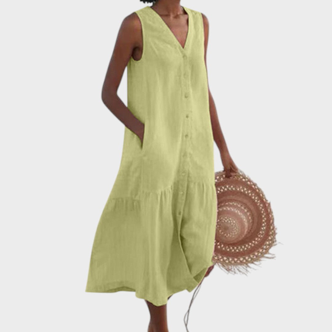 Vita - Elegant and Comfortable Dress with V-Neck
