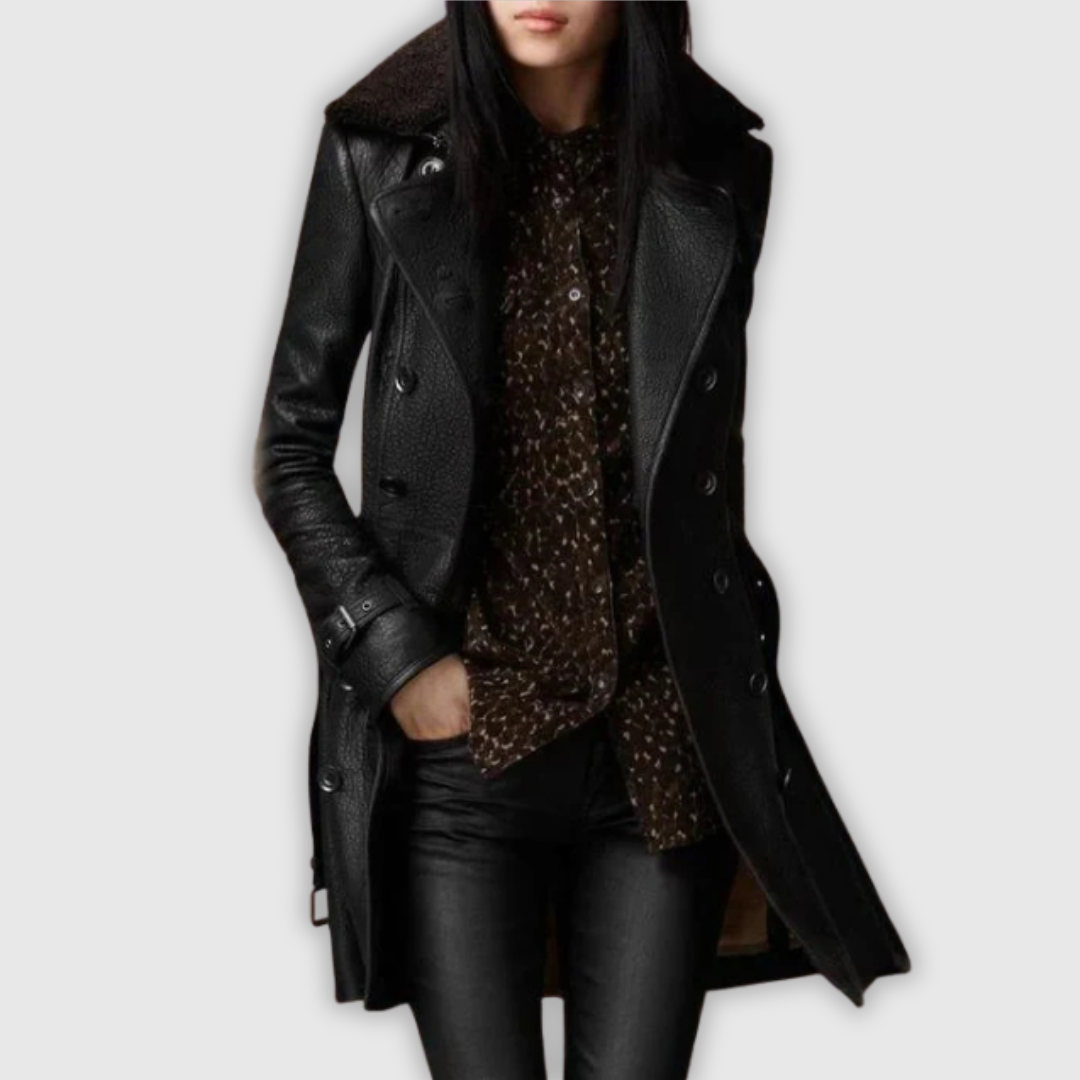 Elina – Lined Leather Jacket for Comfort and Style