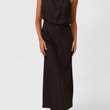 Rina - Elegant Dress with Draped Collar