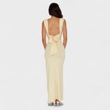 Constança - Elegant Long Dress with Open Back