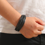 Ragnar Band - Leather Braided Viking Bracelet