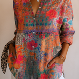 Astra | Colorful Patterned Blouse