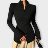 Michiko – Elegant Slim Fit Knitted T-shirt