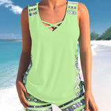 Márcia - Tankini with geometric print