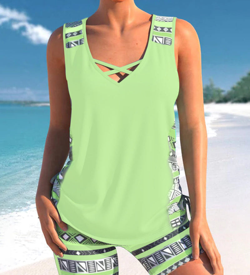 Márcia - Tankini with geometric print
