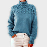 Eva - Women's Sweater with Knitted Elements