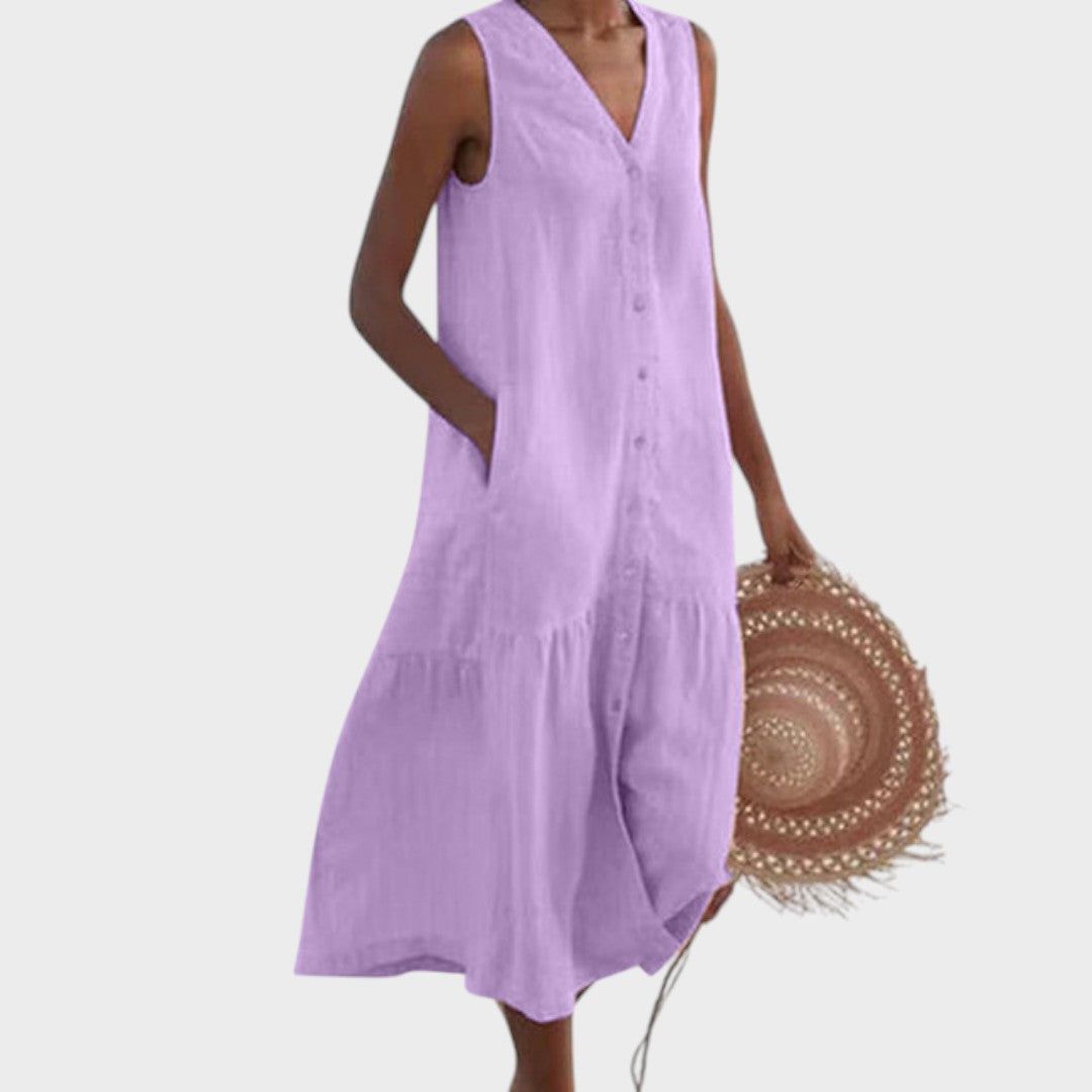 Vita - Elegant and Comfortable Dress with V-Neck