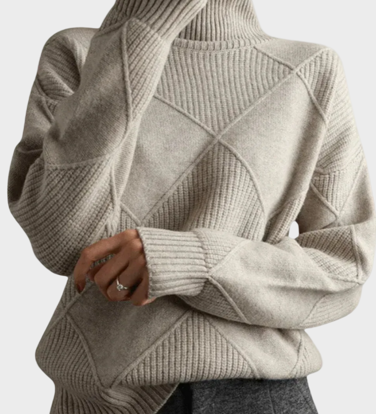 Jana - pullover with a high collar made from luxurious cashmere