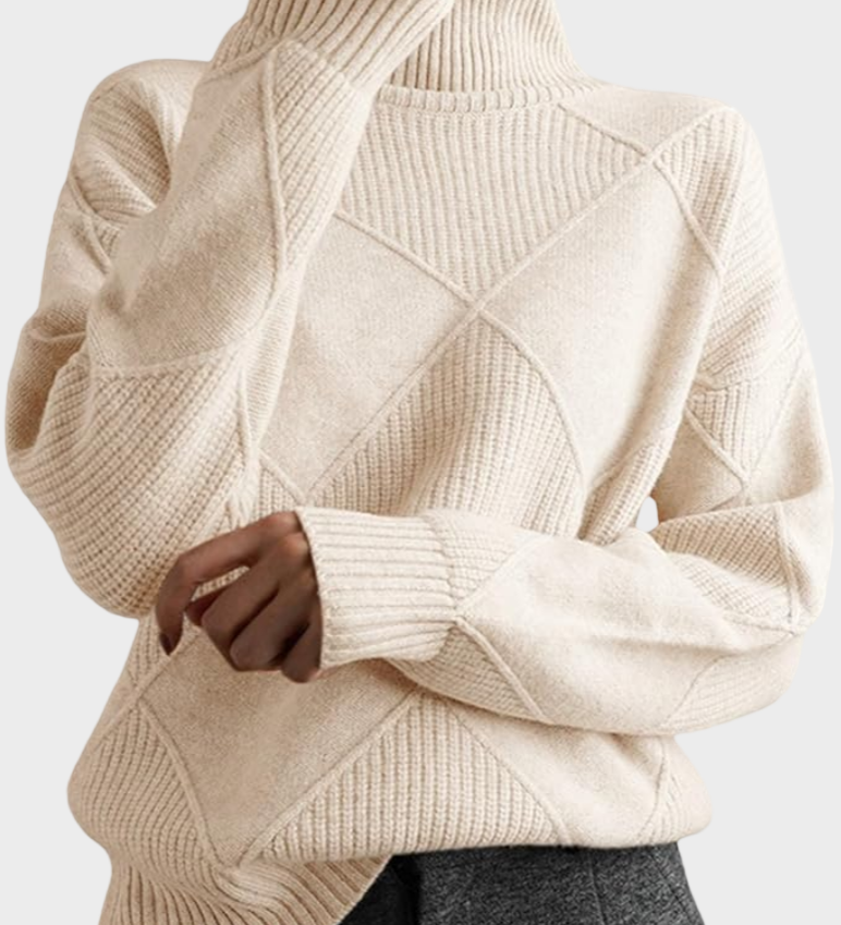 Jana - pullover with a high collar made from luxurious cashmere