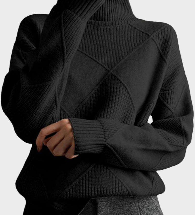 Jana - pullover with a high collar made from luxurious cashmere