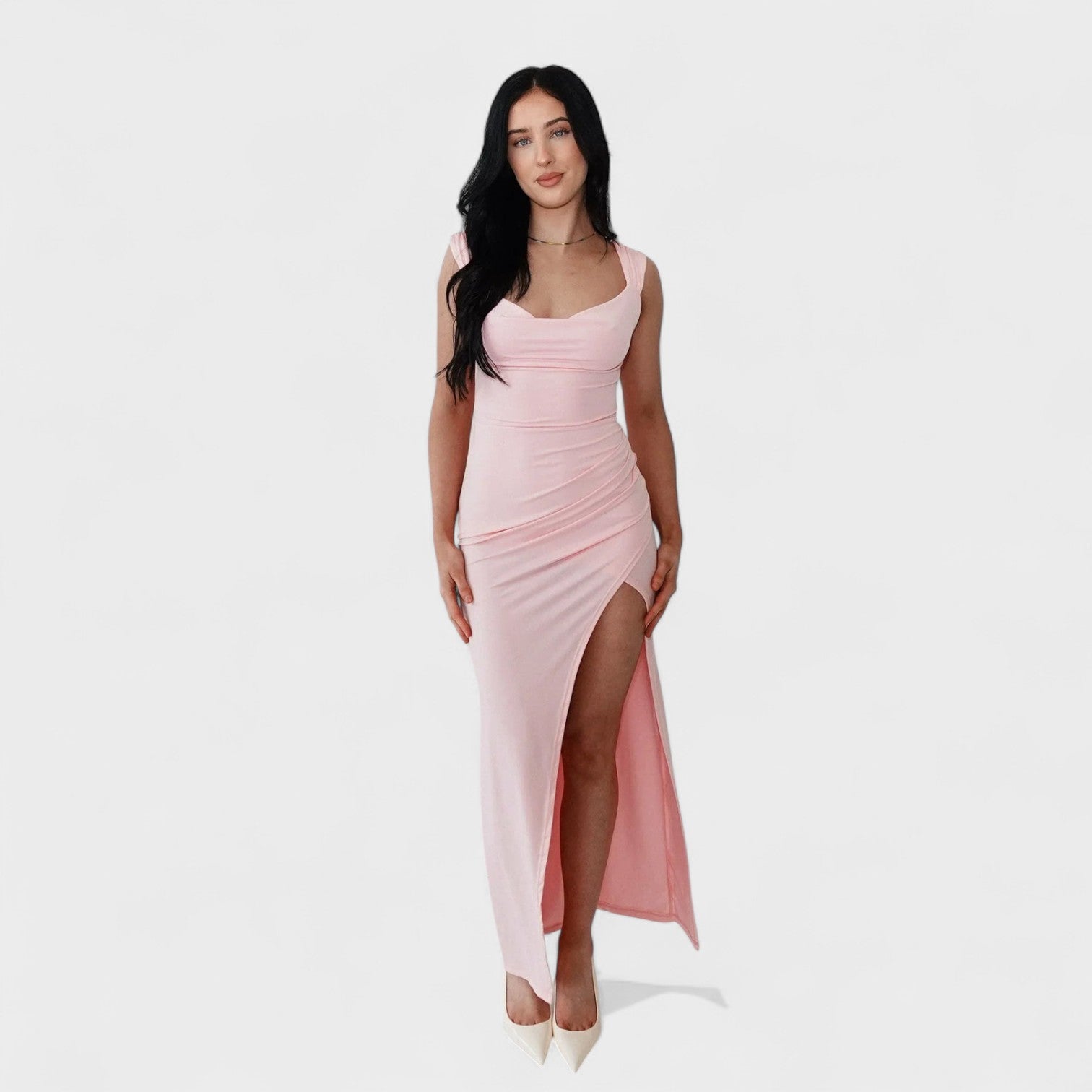 Constança - Elegant Long Dress with Open Back