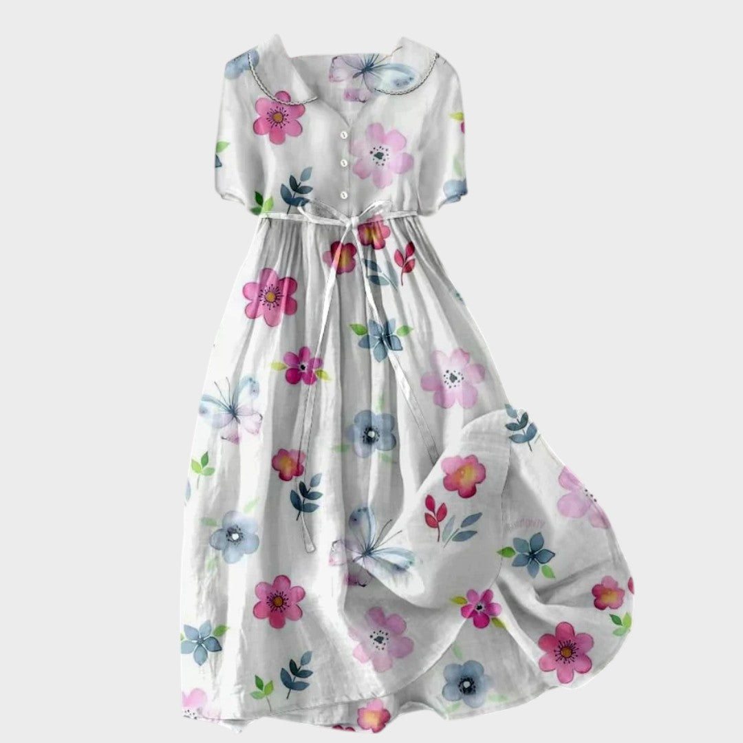 Ena - Summer Dress with Drawstring Waist