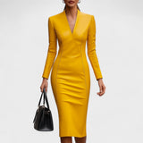 Lada - Fitted Dress Made of Faux Leather