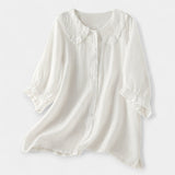 Holiday Shirt with Stripes and Decorative Collar