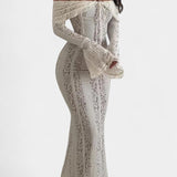 Rosalie - Maxi Dress with Wide Shoulders