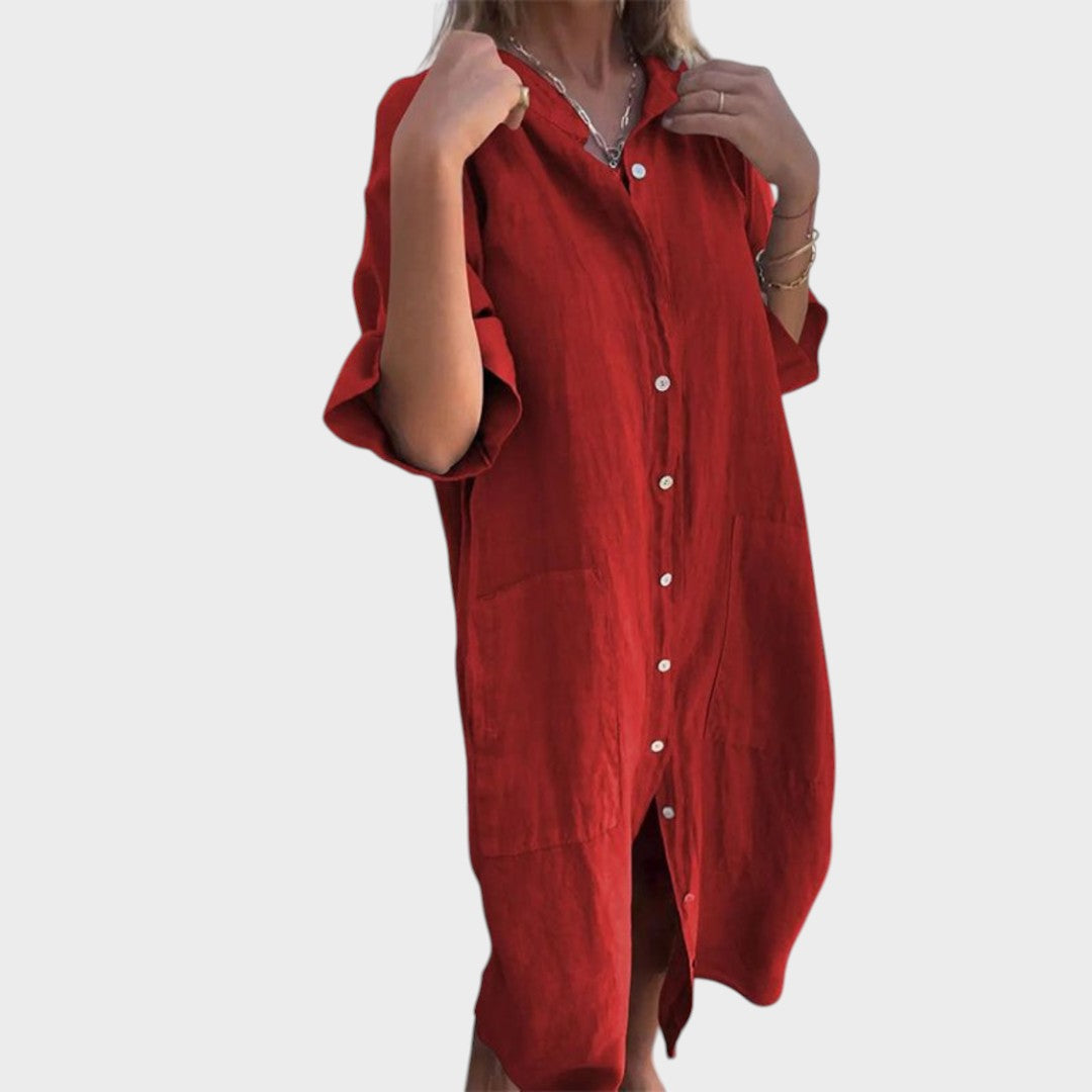 Blanka - Elegant Casual Shirt Dress