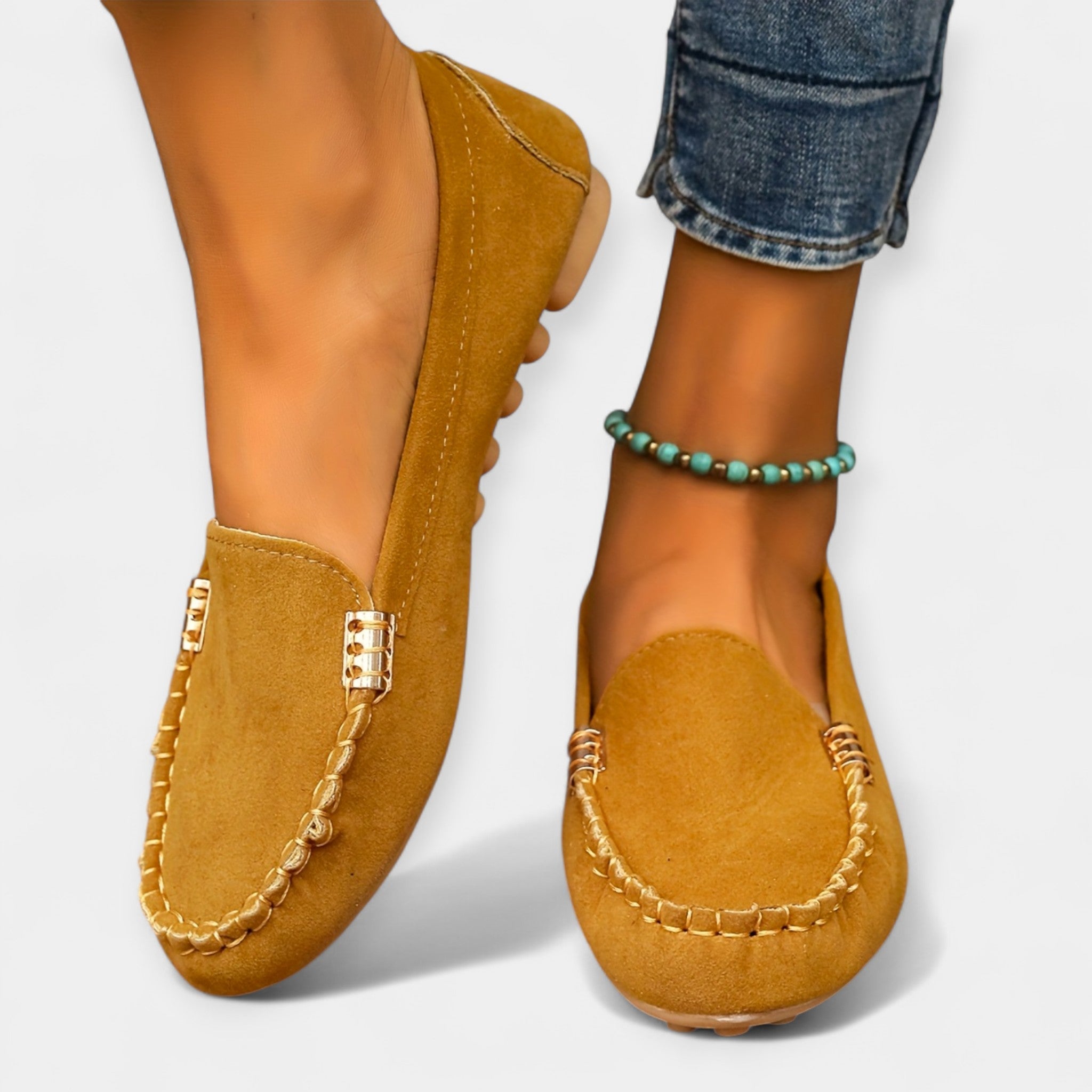 Loafers with Metallic Details