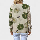 Milena - Elegant sweater with floral pattern