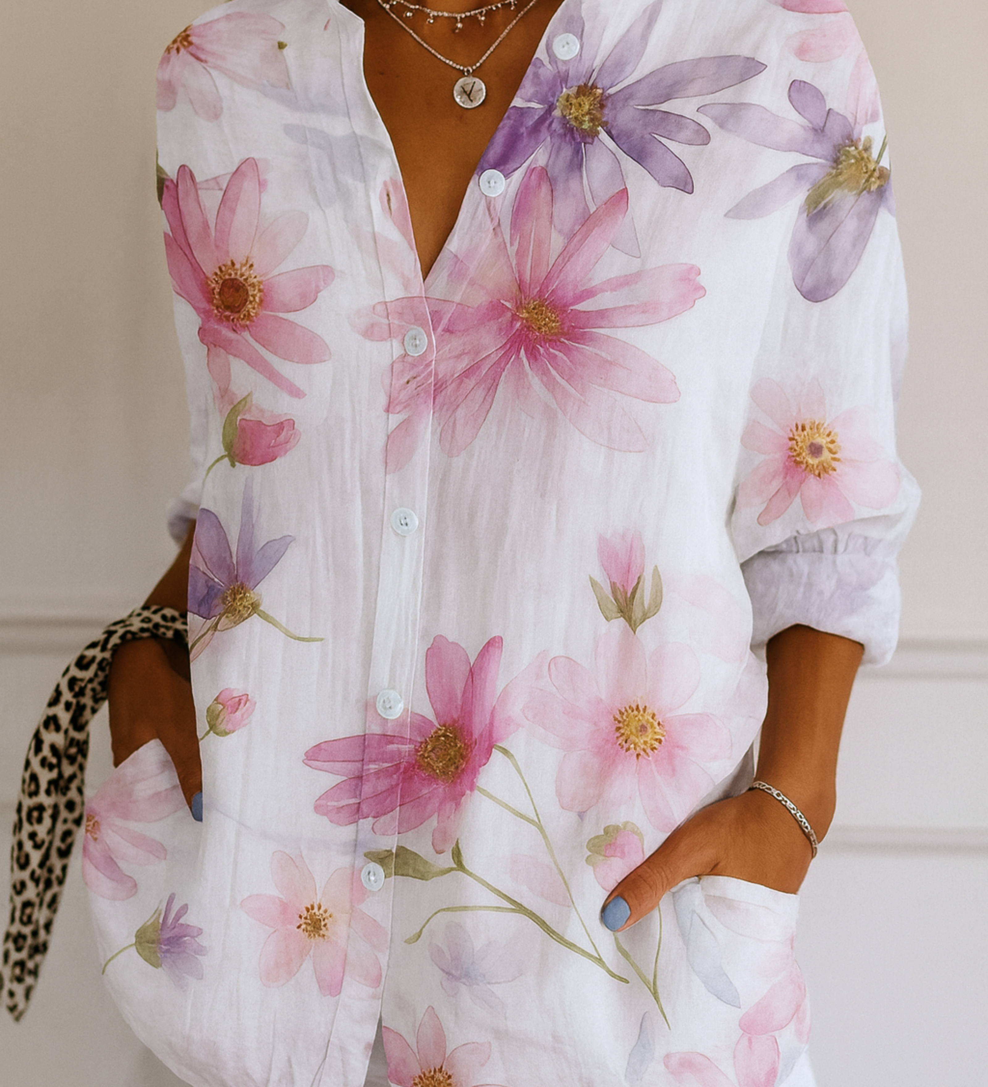 Astra | Colorful Patterned Blouse