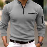 Gusteous Men's Long Sleeve Polo Shirt