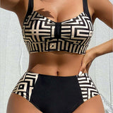 Helena - Elegant two-piece bikini with pattern