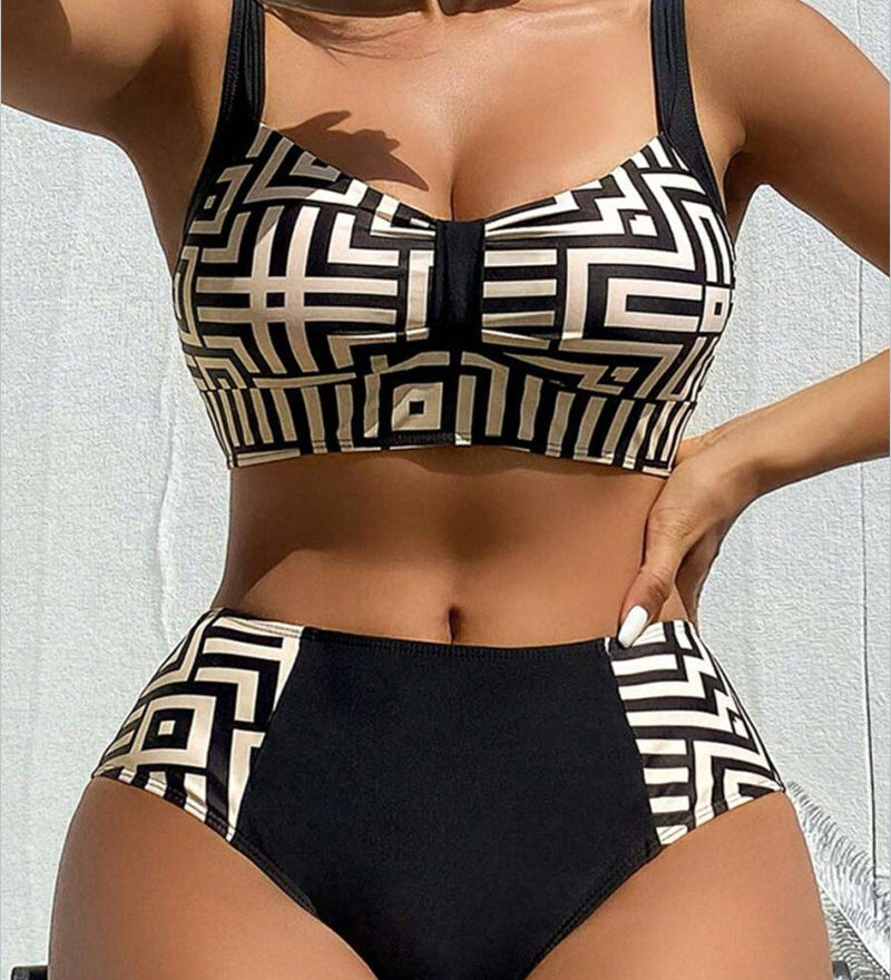 Helena - Elegant two-piece bikini with pattern