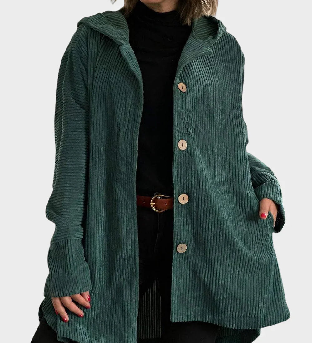 Krista - Comfortable Velvet Jacket with Hood