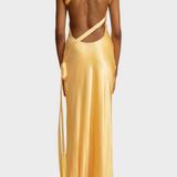 Lucra - Maxi Dress with Ruffled Straps and Open Back