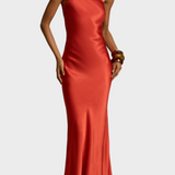 Lucra - Maxi Dress with Ruffled Straps and Open Back