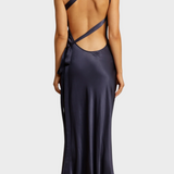 Lucra - Maxi Dress with Ruffled Straps and Open Back