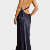 Lucra - Maxi Dress with Ruffled Straps and Open Back