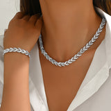 Elegant complete set of glass crystals in the shape of a fish tail