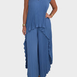 Falten Jumpsuit with Short Sleeves and Top