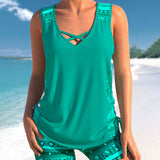 Márcia - Tankini with geometric print