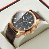 Luxury Quartz Watch with Leather Strap