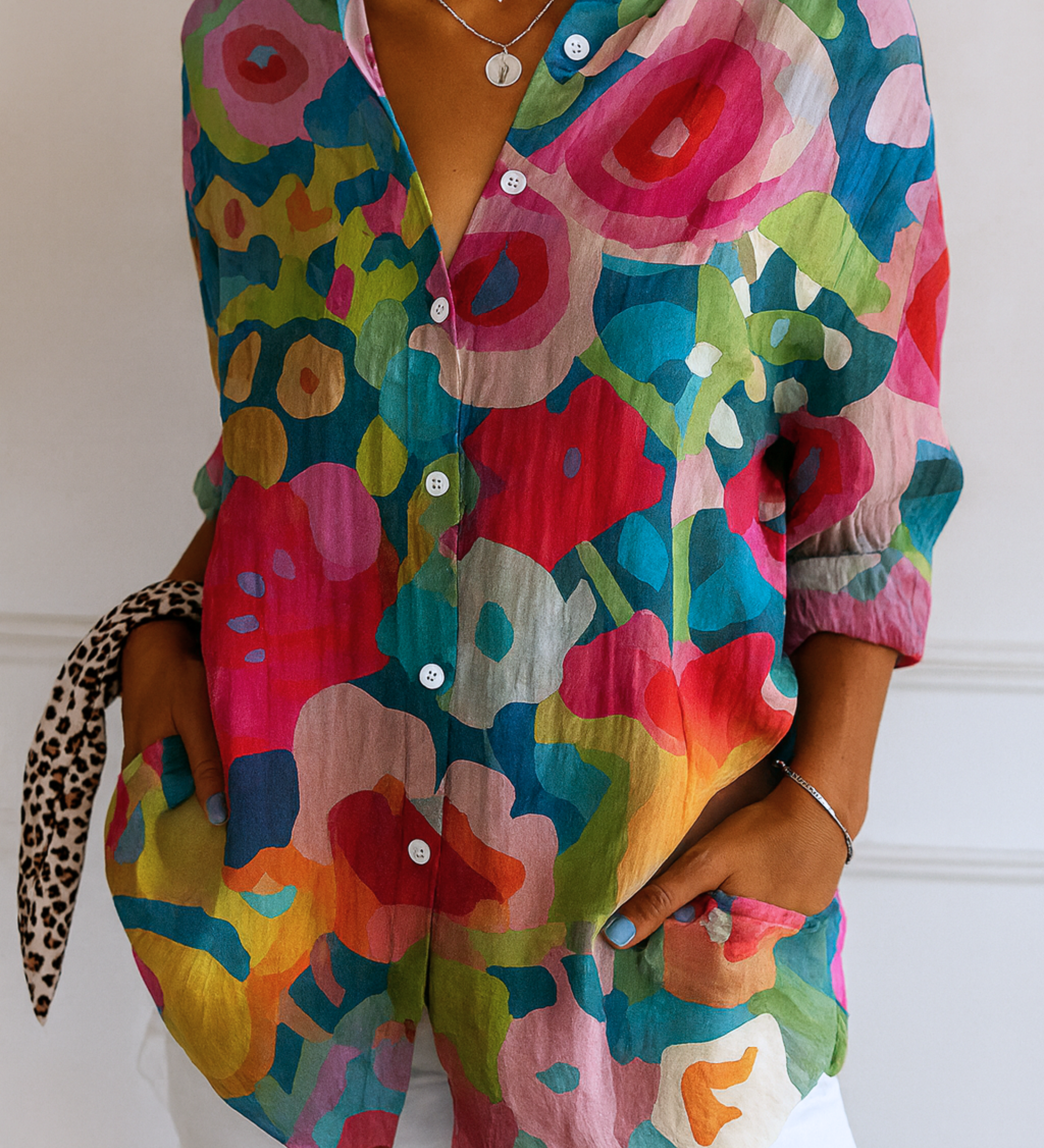 Astra | Colorful Patterned Blouse