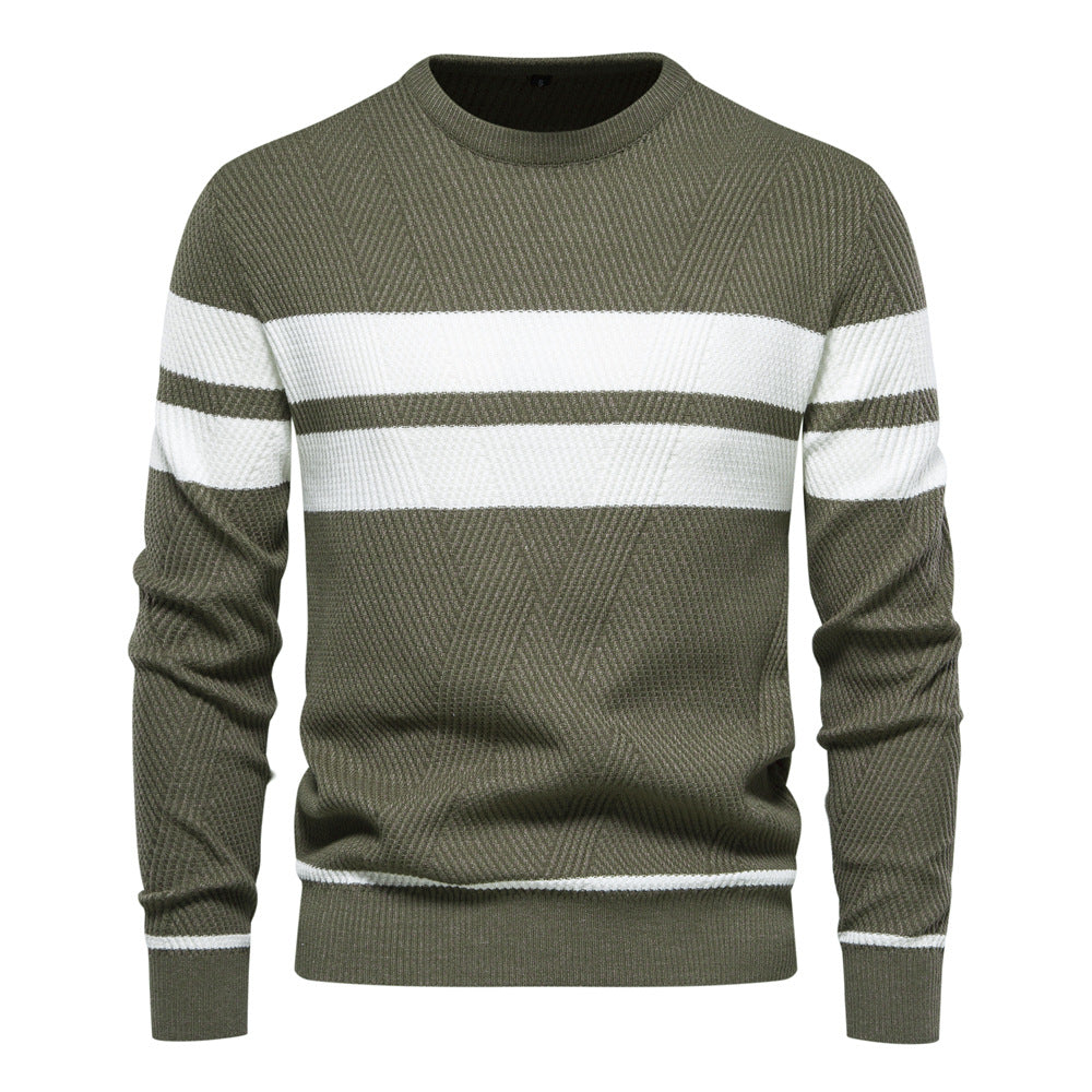 Kaufmann™ | Modern striped pattern men's sweater