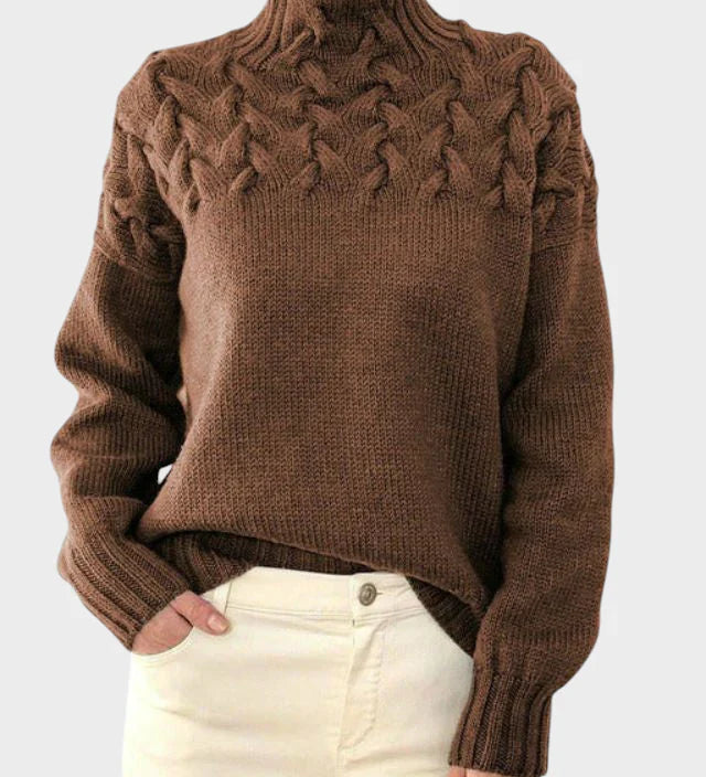 Anja - Women's Knit Turtleneck Sweater