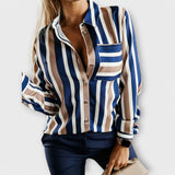 Hela - Striped Casual Blouse