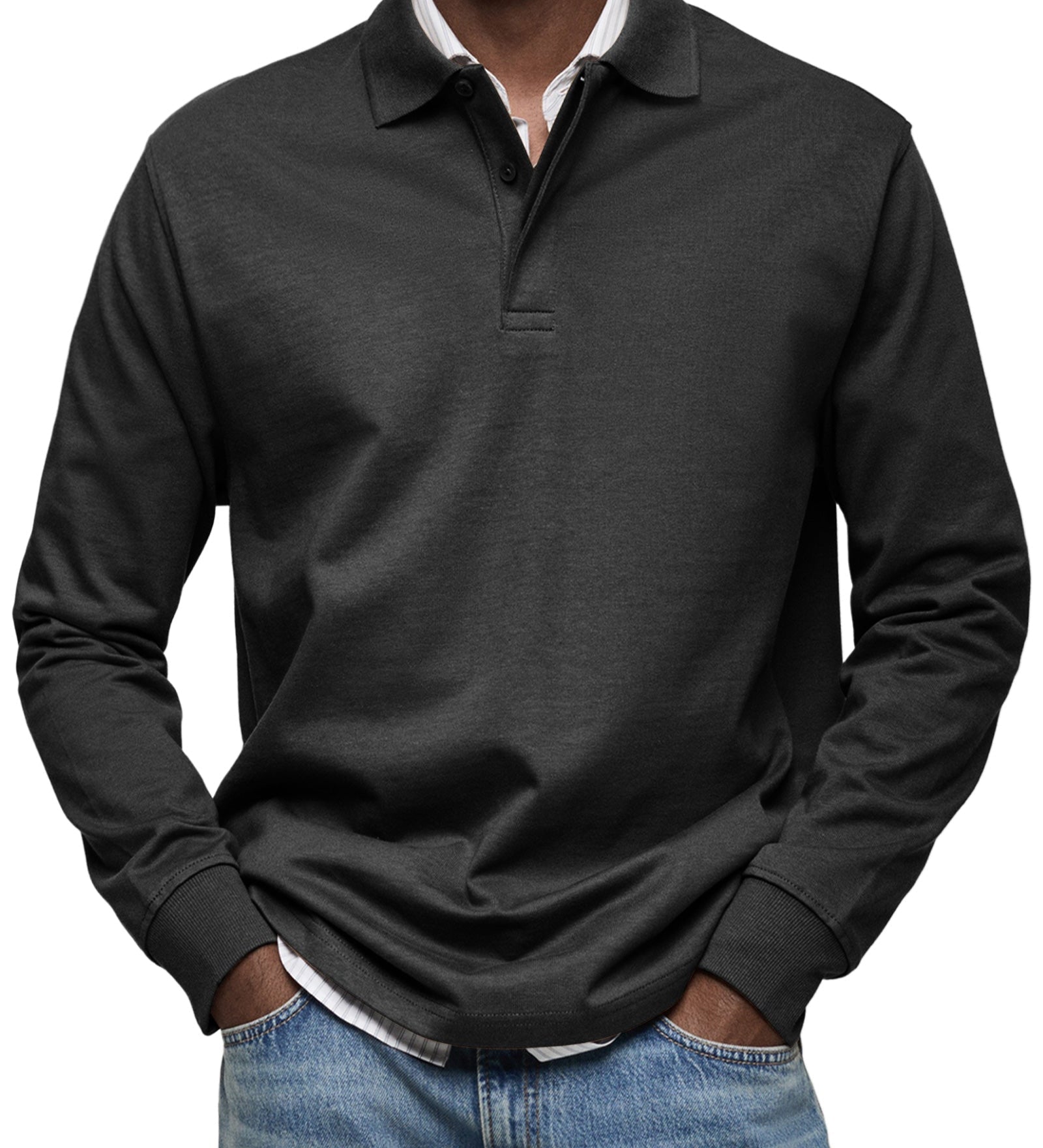 Laurent Celje | Luxury Long Sleeve Polo Shirt