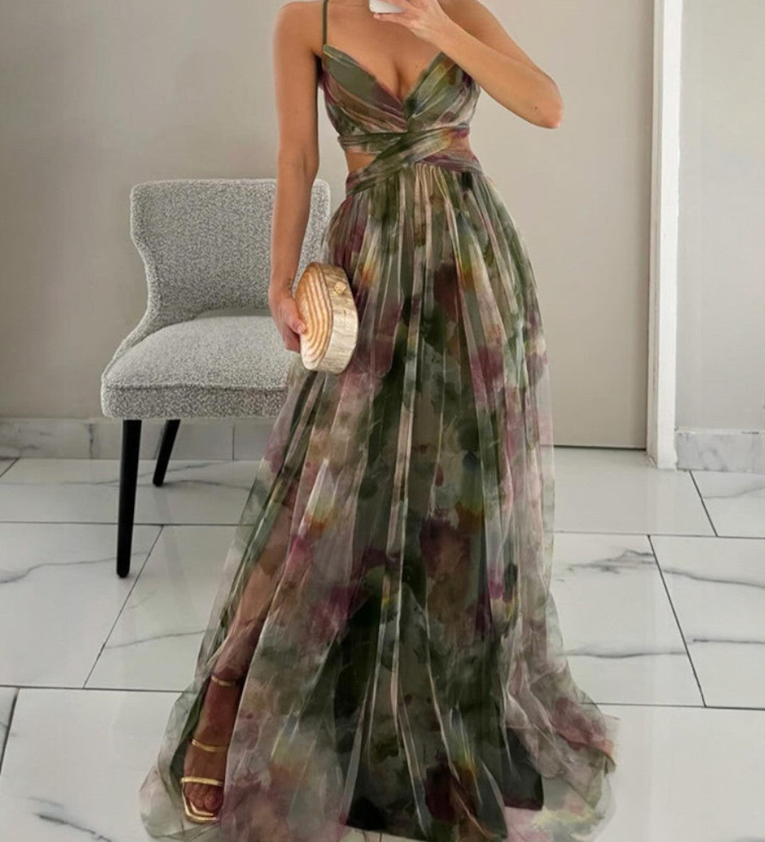 Giselle - Magical Maxi Dress with Floral Print