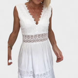 Elena - Elegant Lace Dress with V-Neck